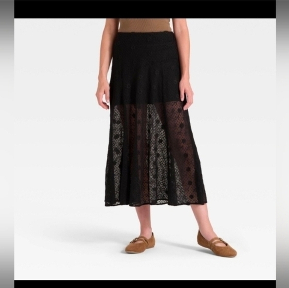Universal Thread Dresses & Skirts - Universal Thread Women's Lace Maxi A-Line Skirt Black